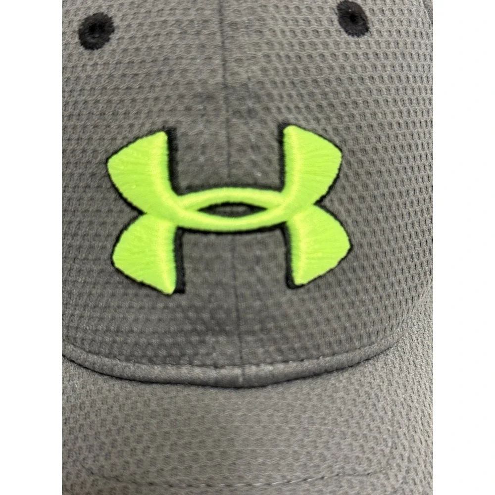 Under Armour Grey Fluorescent Green Logo Youth (1 - 3yrs) Baseball Hat